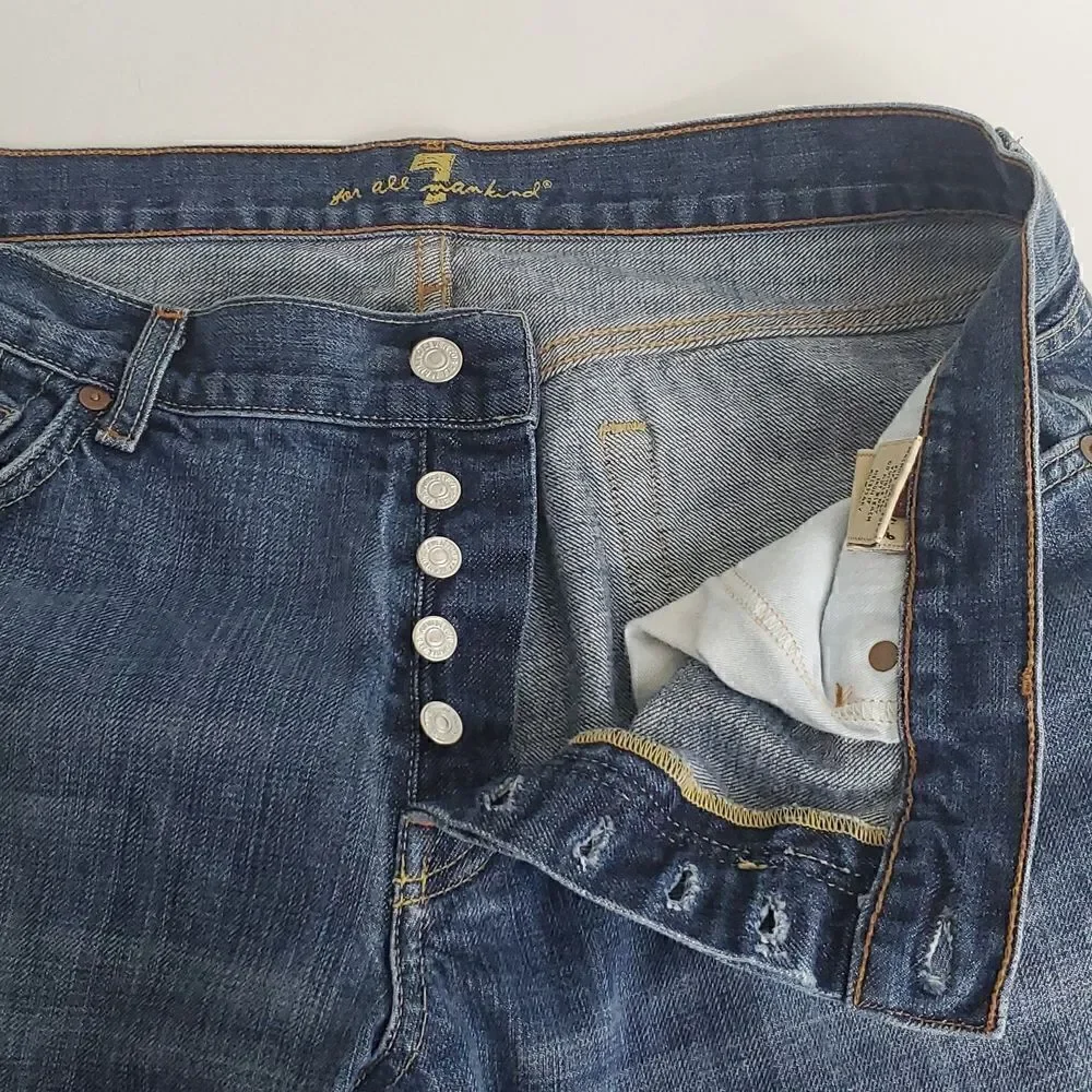 7 for All Mankind Men's Button Fly Relaxed Jeans Size 36